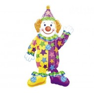 SAGOMA PALLONE A FORMA DI CLOWN ALTO 111CM.GONFIABILE A GAS ELIO.PRODOTTO ORIGINALE ANAGRAM MADE IN USA