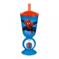 BICCHIERE GIFT SPIDERMAN MARVEL ORIGINAL CON CANNUCCIA E MINI PUPAZZO SPIDERMAN IN ACQUA