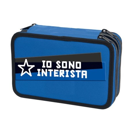 ASTUCCIO SCUOLA 3 ZIP FC INTERNAZIONALE 26X20X14CM.PRODOTTO UFFICIALE