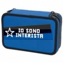 ASTUCCIO SCUOLA 3 ZIP FC INTERNAZIONALE 26X20X14CM.PRODOTTO UFFICIALE