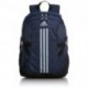 ZAINO SCUOLA ADIDAS BLU A STRISCIE.TONDO 42X32CM.PRODOTTO ORIGINALE GUT ITALY