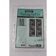 BUSTE FORATE PORTAFOTO 10X15 4 TASCHE A FORATURA UNIVERSALE23,5X31,4CM.TRASPARENTI FAVORIT ITALY