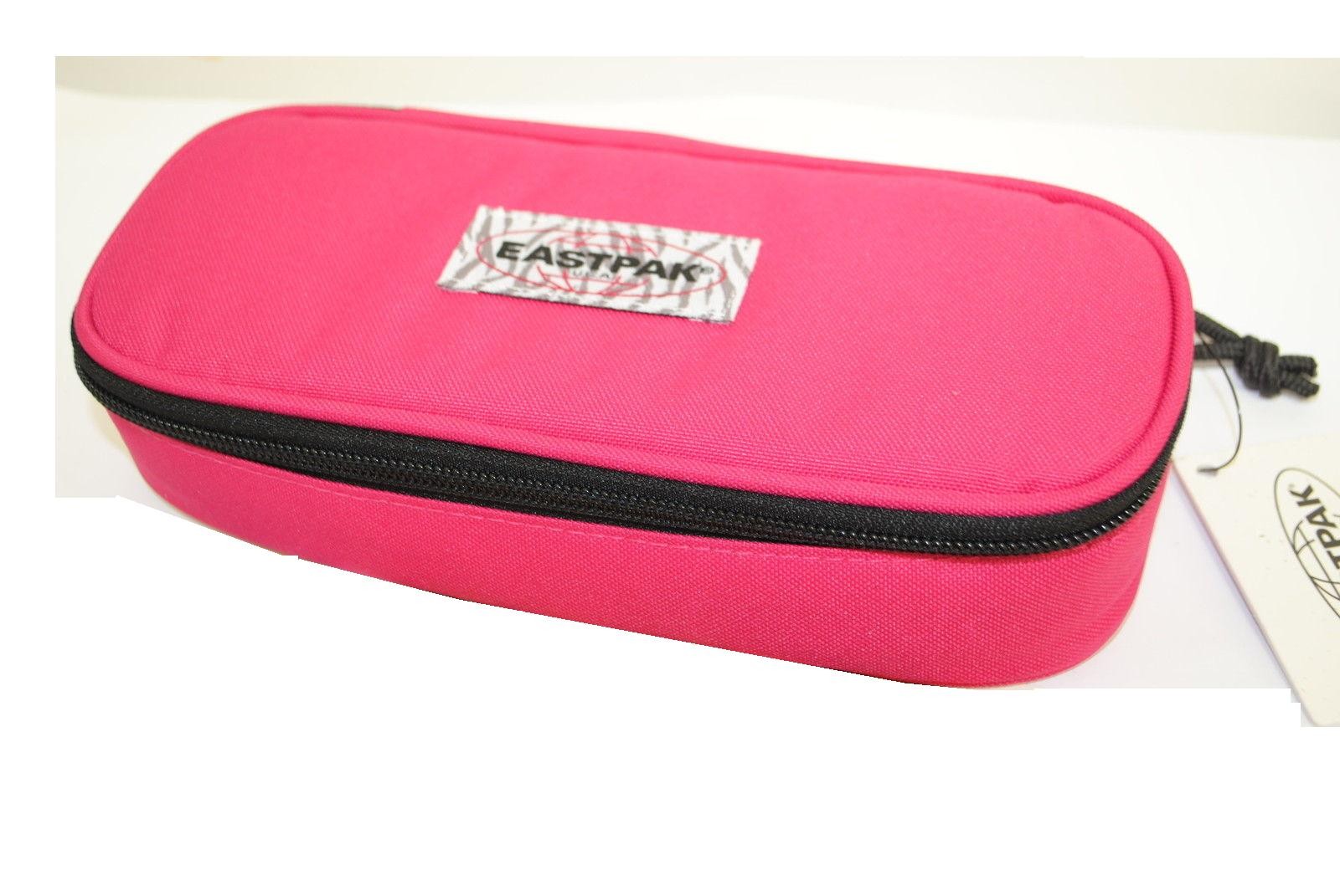 ASTUCCIO SCUOLA OVAL SINGLE ORIGINALE EASTPAK 22X10X5CM.COLORE FUCSIA  CHIARO.GUT ITALY