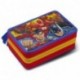 ASTUCCIO SCUOLA 3 CERNIERE COMPLETO DI COLORI E ACCESSORI SUPER EROI JUSTICE LEAGUE ORIGINAL GUT ITALY