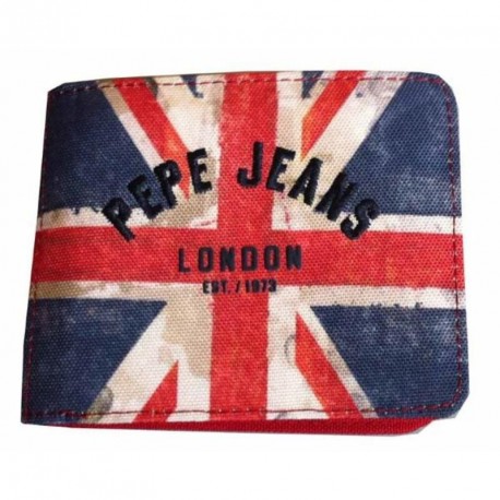 PORTAFOGLIO PEPE JEANS LONDON ORIGINAL BONNY BOY 10,5X9X2CM.100% POLIESTERE IN SCATOLA STAMPATA BANDIERA LONDON