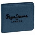 PORTAFOGLIO PEPE JEANS LONDON ORIGINAL COLORE BLU IN TESSUTO 10,5X9X2CM.CON P.MONETE CON POTA CARD 100% POLIESTERE