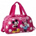 BORSONE DA VIAGGIO MINNIE & MICKEY LUNARES DISNEY ORIGINAL FUCSIA 41X24X23CM.STAMPA LUCIDA A RILIEVO 30%PVC 70%POLIESTER