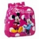 ZAINO ASILO MINNIE & MICKEY LUNARES DISNEY ORIGINAL FUCSIA 23X25X10CM.STAMPA LUCIDA A RILIEVO 30%PVC 70% POLIESTERE