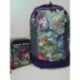 SCHOOL PACK COMIX ORIGINAL ZAINO TONDO ORGANIZZATO 3 CERNIERE VIOLA 42X32X20CM.GRAFFITI CON ASTUCCIO 3 ZIP COPLETO