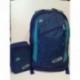 SCHOOL PACK COMIX ORIGINAL ZAINO TONDO ORGANIZZATO 3 ZIP BLU E TIFFANY 42X32X20CM.CON ASTUCCIO 3 ZIP COMPLETO