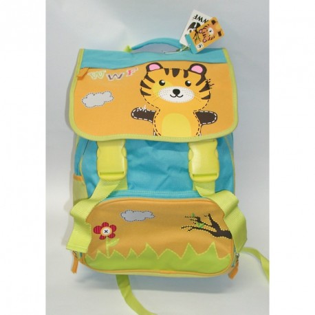 ZAINO SCUOLA ESTENSIBILE WWF GIALLO E AZZURRO 42X32X15CM PANINI SCUOLA ITALY