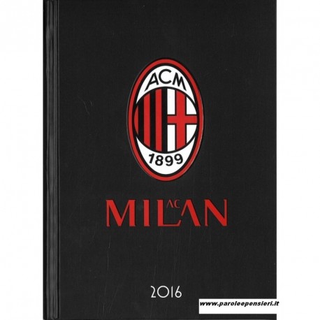 DIARIO AGENDA AC MILAN 16 MESI MEDIUM ORIGINAL 13X17CM.PRODOTTO UFFICIALE PANINI SCUOLA ITALY