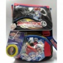 ZAINO SCUOLA ESTENSIBILE CON GIOCATTOLO IN OMAGGIO BEYBLADE ORIGINAL SJ.SEVEN JUNIOR ITALY 22X31X45CM.