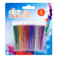 BLISTER 6 TUBETTI PORPORINA COLORI ASSORTITI DA 4 GR.