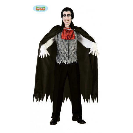 VESTITO VIKTOR VAMPIRO ADULTO PER CARNEVALE-HALLOWEEN TAGLIA UNICA COMPLETO DI 3 PEZZI