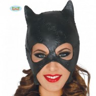 MASCHERA IN GOMMA NERA CAT WOMAN PER CARNEVALE HALLOWEEN SEXY PARTY. GUIRCA HIGH QUALITY