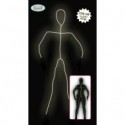 VESTITO FEMMINILE NERO ELASICIZZATO CON LUCI A LED. WOMAN BLACK LIGHT TAGLIA UNICA.GUIRCA 100% POLIESTERE