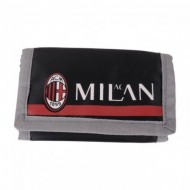 PORTAFOGLIO AC MILAN A STRAPPO RETTANGOLARE CON ZIP PORTASPICCIOLI ESTERNA 100%PL 13X8CM.CHIUSO PRODOTTO UFFICIALE