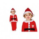 VESTITO BABBO NATALE PER BIMBI 6/12 MESI COMPLETO DI CAPPELLO 100% POLIESTERE