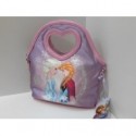 BORSA CUORE CON TRACOLLA FROZEN DISNEY ORIGINAL ROSA CON APPLICAZIONI 25X26X8CM.CON SACCA X CUSTODIA.ACCADEMIA ITALY