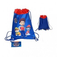 ZAINETTO SACCA LEGGERA PAW PATROL CON SPALLACCI ORIGINAL NICKELODEON 33X24CM.CON ACCADEMIA ITALY