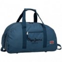 PEPE JEANS LONDON ORIGINAL BLU 50X27X20CM.BORSONE SPORT BLU CON TRACOLLA 100%POLIESTERE TASCA ESTERNA CON ZIP