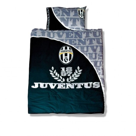 PARURE COPRIPIUMINO 2 PEZZI FC JUVENTUS ORIGINAL FEDERA 50X80 COPRIPIUMINO150X200CM.100% COTONE PRODOTTO UFFICIALE