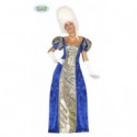 COSTUME FESTE CARNEVALE PARTY VESTITO E GUANTI MARCHESA AZZURRA ELEGANTE TAGLIA M ADULTA COD.84329 (MARQUESA) GUIRCA