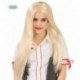 PARRUCCA LUNGA BIONDA LISCIA SUPER MELENA 60CM.HIGH QUALITY GUIRCA WIG PELUCAS PER FESTE DI CARNEVALE E PARTY C.4177