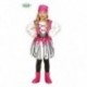 COSTUME PER FESTE DI CARNEVALE E PARTY VARI.PINK PIRATE(PIRATA ROSA)VESTITO/CINTURA/BANDANA.BAMBINA 7/9 ANNI COD.83242