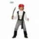 COSTUME CARNEVALE PIRATA BIMBO 5/6 ANNI BUCANERO VESTITO COMPLETO DI BANDANA7CAMICIA E GILET/CINTURA/PANTALONE.83344