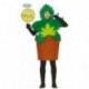 COSTUME CARNEVALE ADULTO PIANTINA ERBA VERDE CON VASO DI FIORI A FOGLIE TAGLIA UNICA 100%POLIESTER COD.84347 GUIRCA