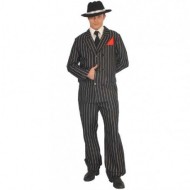 COSTUME CARNEVALE E PARTY VARI.GANGSTER ADULTO TAGLIA LARGE VESTITO COMPLETO DI PANTALONI GIACCA FAZZOLETTO.COD.80231