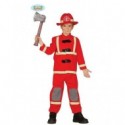 COSTUME CARNEVALE POMPIERE7VIGILE DEL FUOCO BAMBINO 3/4 ANNI VESTITO COMPLETO GIACCA/PANTALONI/CAPPELLO C.83354 GUIRCA