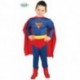 COSTUME CARNEVALE E FESTE. SUPERMAN SUPER HERO MUSCLE HERO 5/6 ANNI VESTITO COMPLETO TUTA/CINTURA/MANTELLO C.82670