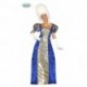 COSTUME CARNEVALE MARCHESA AZZURRA TAGLIA L VESTITO COMPLETO DI SOTTOVESTE PER FESTE E PARTY VARI.COD.84330