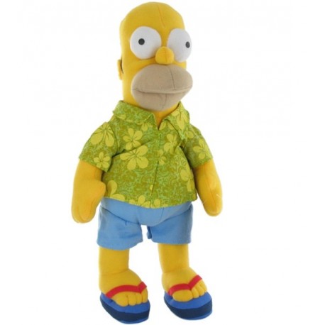 PELUCHE HOMER SIMPSON CM35 C/CAMICIA HAWAIANA