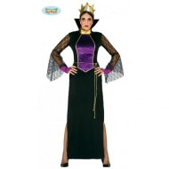 COSTUME CARNEVALE/HALLOWEEN REGINA DELLO SPECCHIO ADULTA TAGLIA UNICA VESTITO/CORONA/MANICHE/COLLO/CINTURA C.80951