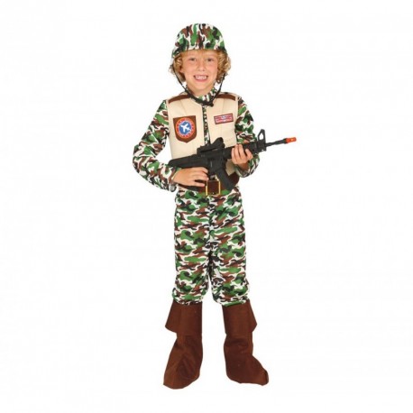 COSTUME CARNEVALE FORZE SPECIALI BAMBINO 7/9 ANNI VESTITO COMPLETO TUTA/GILET/CASCO/CINTURA COD.85716 GUIRCA