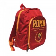 MINI ZAINO ASILO E TEMPO LIBERO AS ROMA ORIGINAL 31X24X14CM.100%POLIEST.2 ZIP CON TASCA ANTERIORE PRODOTTO UFFICIALE