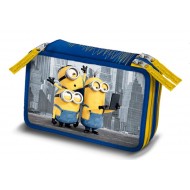 ASTUCCIO CORREDO SCUOLA COMPLETO 45 PEZZI.3 ZIP MINIONS CATTIVISSIMO ME ORIGINAL UNIVERSAL GUT DISTRIBUTION ITALY