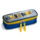 ASTUCCIO SCUOLA OVALE ORGANIZZATO MINION CATTIVISSIMO ME ORIGINAL 22X9X6CM.1 CERNIERA GUT DISTRIBUTION ITALY