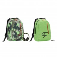 ZAINO SCUOLA DOUBLE CAMOUFLAGE GREEN SEVEN ORIGINALE 40X30 CM CON CUFFIE OMAGGIO