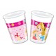 CONFEZIONE 8 BICCHIERI PLASTICA DECORATI ALICE NEL PAESE MERAVIGLIE ORIGINAL DISNEY 200ML.