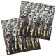 CONFEZIONE 20 TOVAGLIOLI DECORATI STAR WARS IL RISVEGLIO DISNEY ORIGINAL 33X33CM 2 VELI PER FESTE DI COMPLEANNO E PARTY