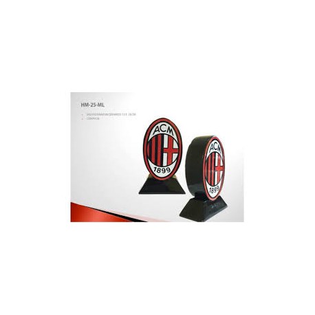 SALVADANAIO SAGOMATO LOGO AC MILAN ORIGINAL IN RESINA 19X12X7CM.IN SCATOLA REGALO PRODOTTO UFFICIALE