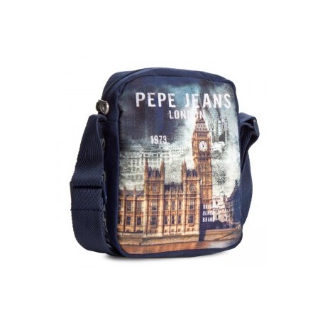 TRACOLLINA PEPE JEANS LONDON ORIGINAL BLU16X21X7CM.100% POLIESTERE 2 CERNIERE