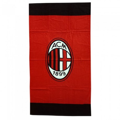 TELO MARE SPUGNA AC MILAN ORIGINAL 90X170CM.100% COTONE TOP QUALITY PRODOTTO UFFICIALE DISTRIB.DA HERMET MILANO ITALY