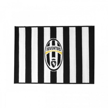 TAPPETO CON ANTISCIVOLO FC JUVENTUS ORIGINAL 110X70CM.75% LATTICE 25% NYLON PRODOTTO UFFICIALE DISTR.HERMET NOVIA ITALY