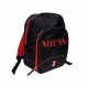 ZAINO ASILO AC MILAN ORIGINAL 24X30X12CM.TASCA ANTERIORE CON ZIP 100%POLIESTER PRODOTTO UFFICIALE PANINI SCUOLA ITALY